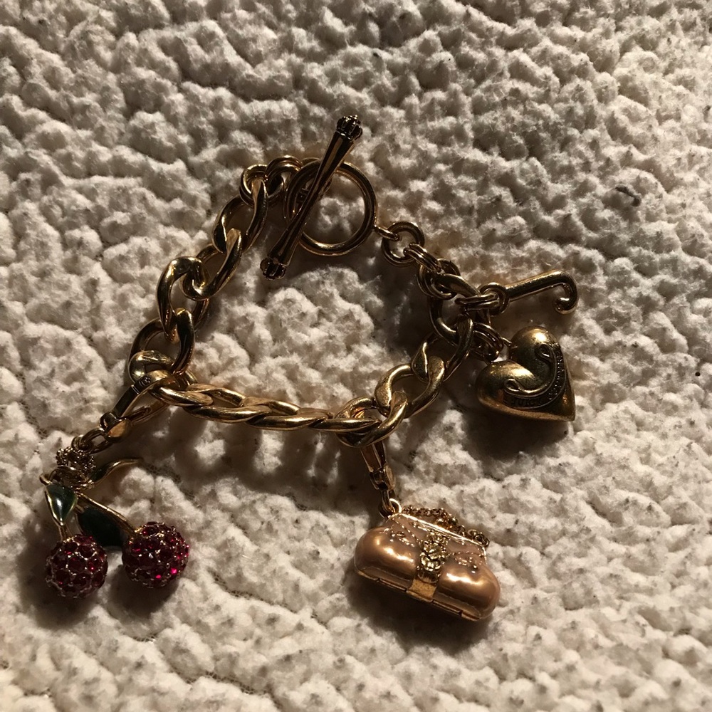 3 juicy couture bracelets and juicy couture bag
